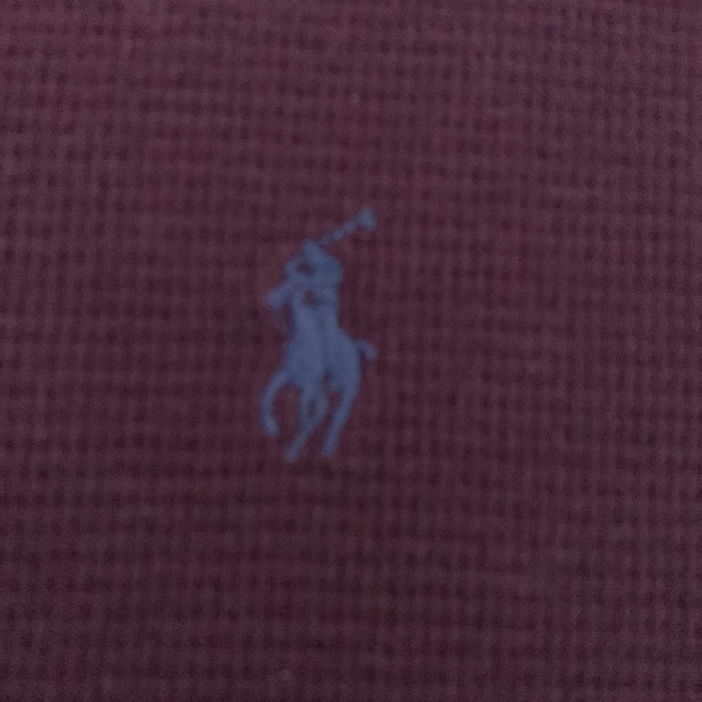 Ralph Lauren polo thermal long sleeve.   100% cotton Tee shirt in purple. - Picture 3 of 5